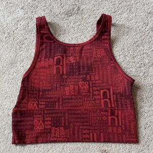 lululemon athletica Burgundy Graphic Tank Top